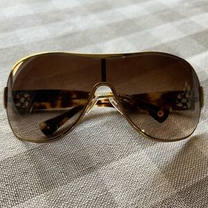 Coach Gold and Brown Sunglasses